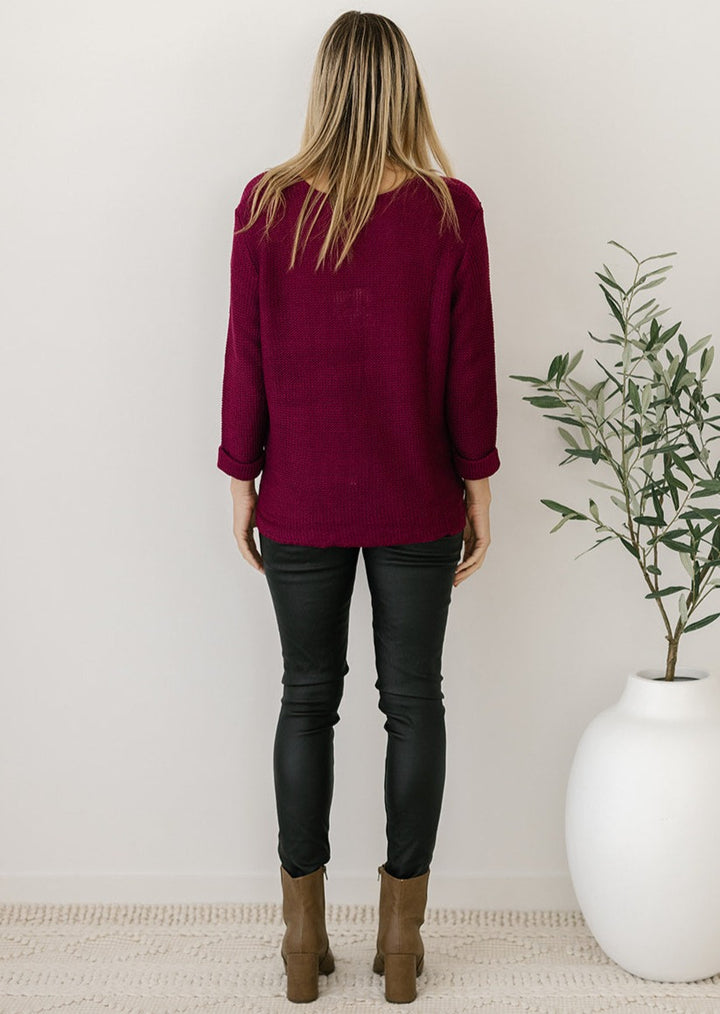 Kendra Knit in Burgundy