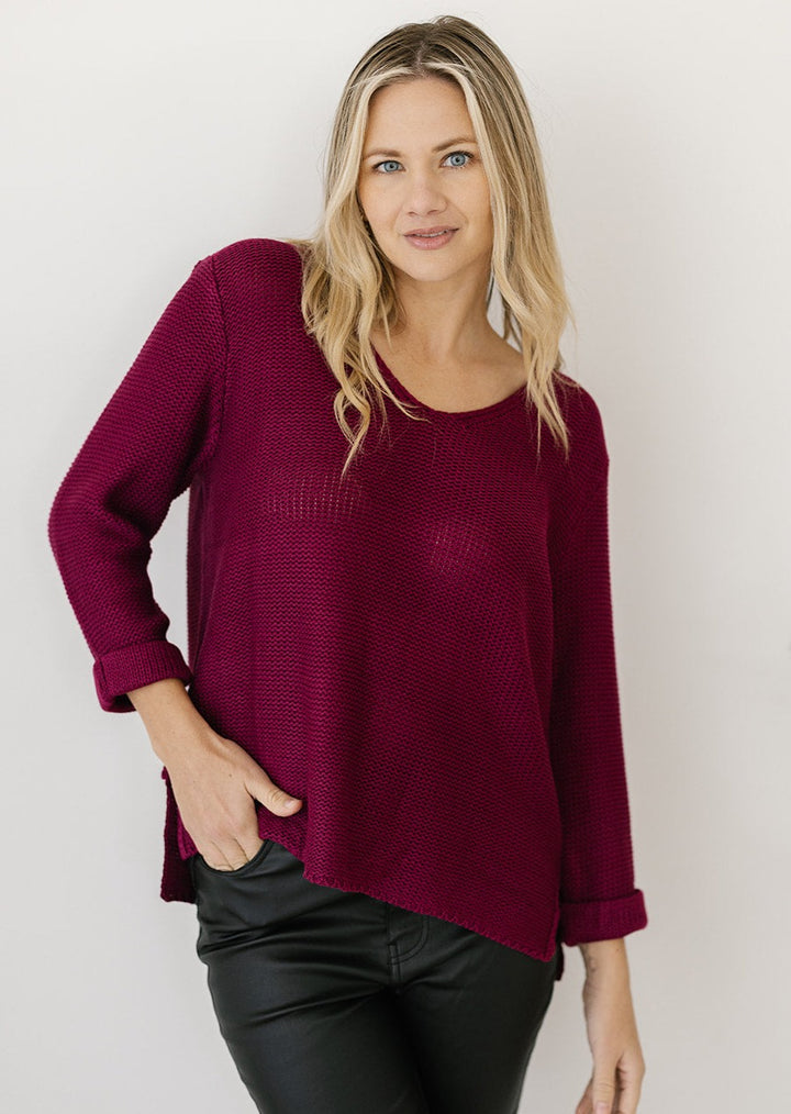 Kendra Knit in Burgundy