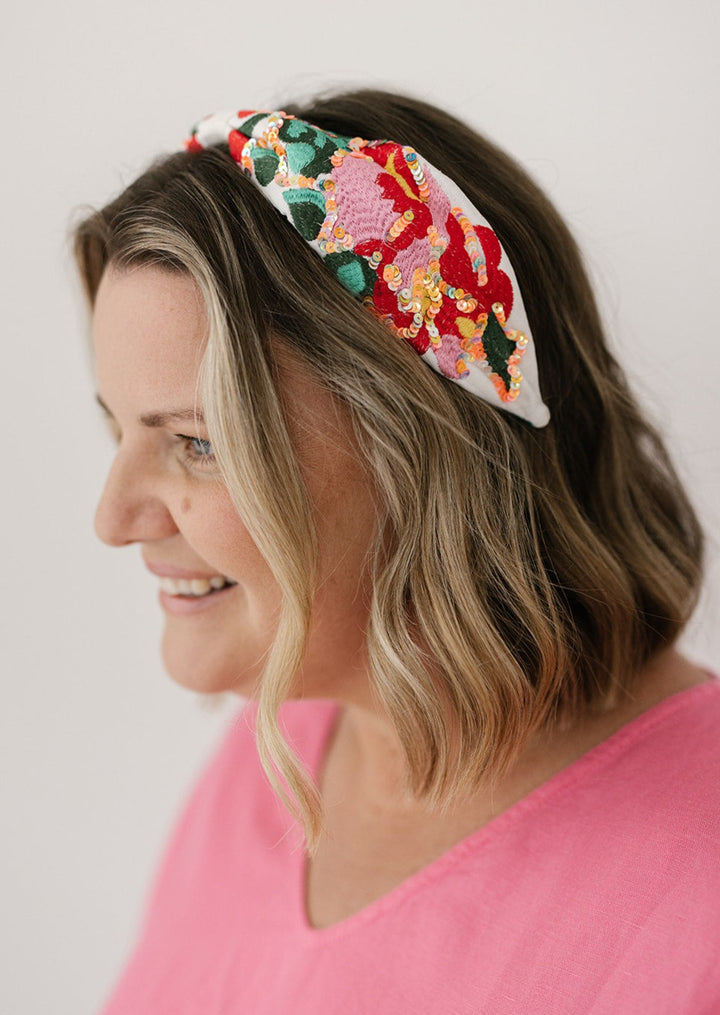 multicoloured headband for women