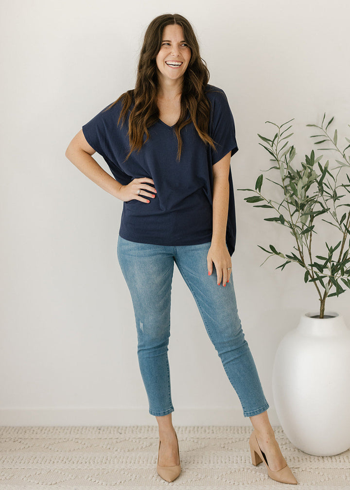 Marcia Top in Navy