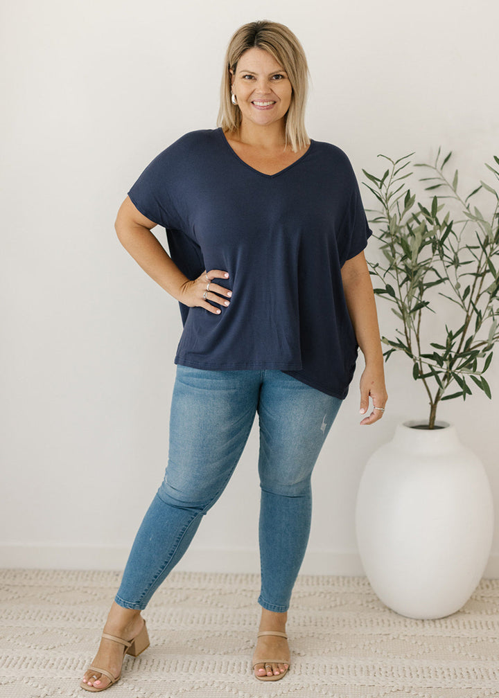 Marcia Top in Navy