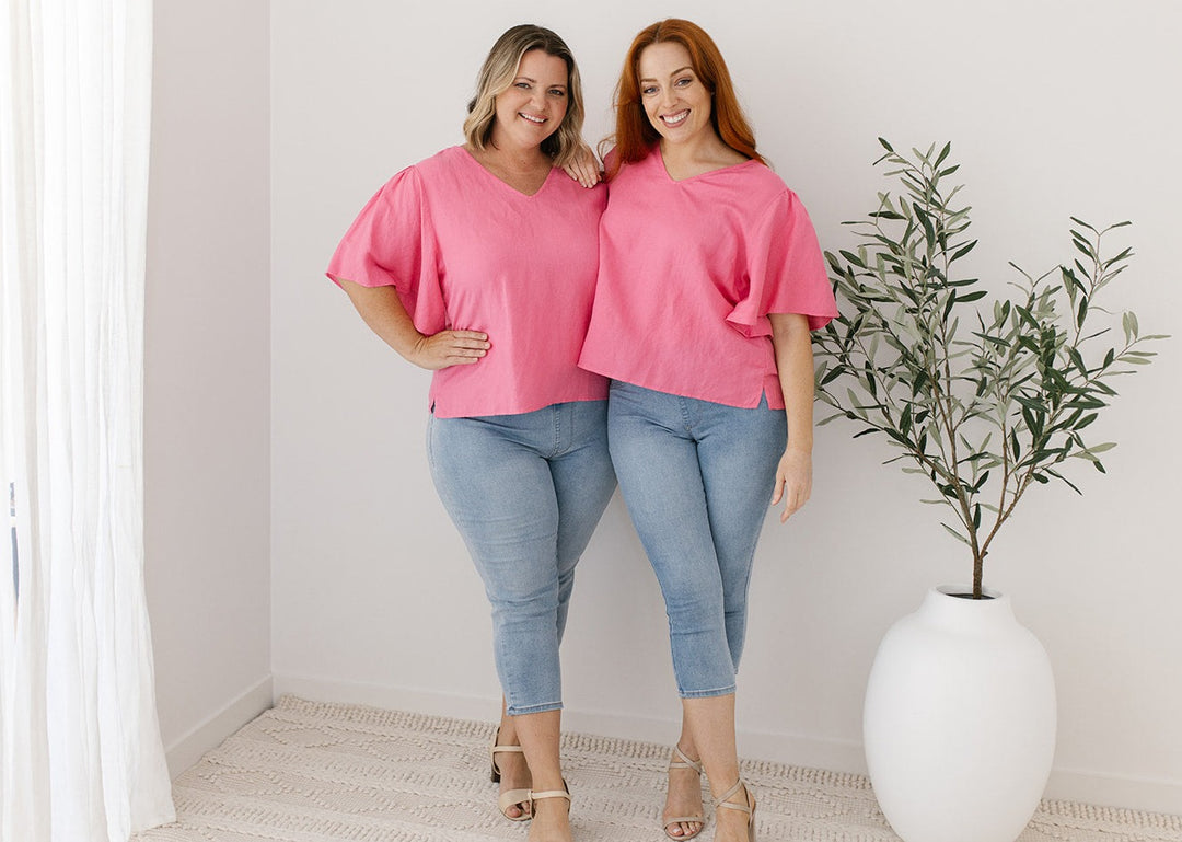 Womens plus-size v-neck top