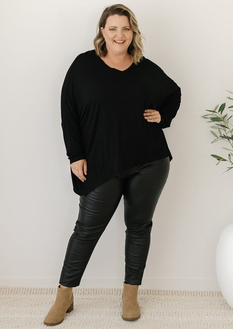 black long sleeve ladies tee
