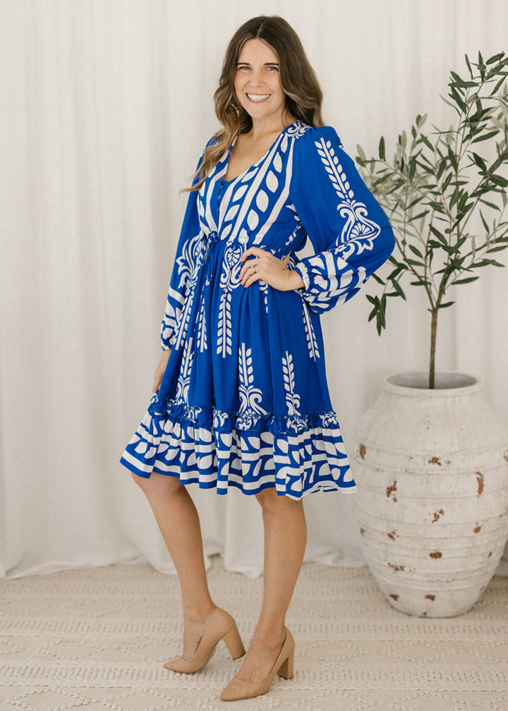 Olive Dress in Cobolt