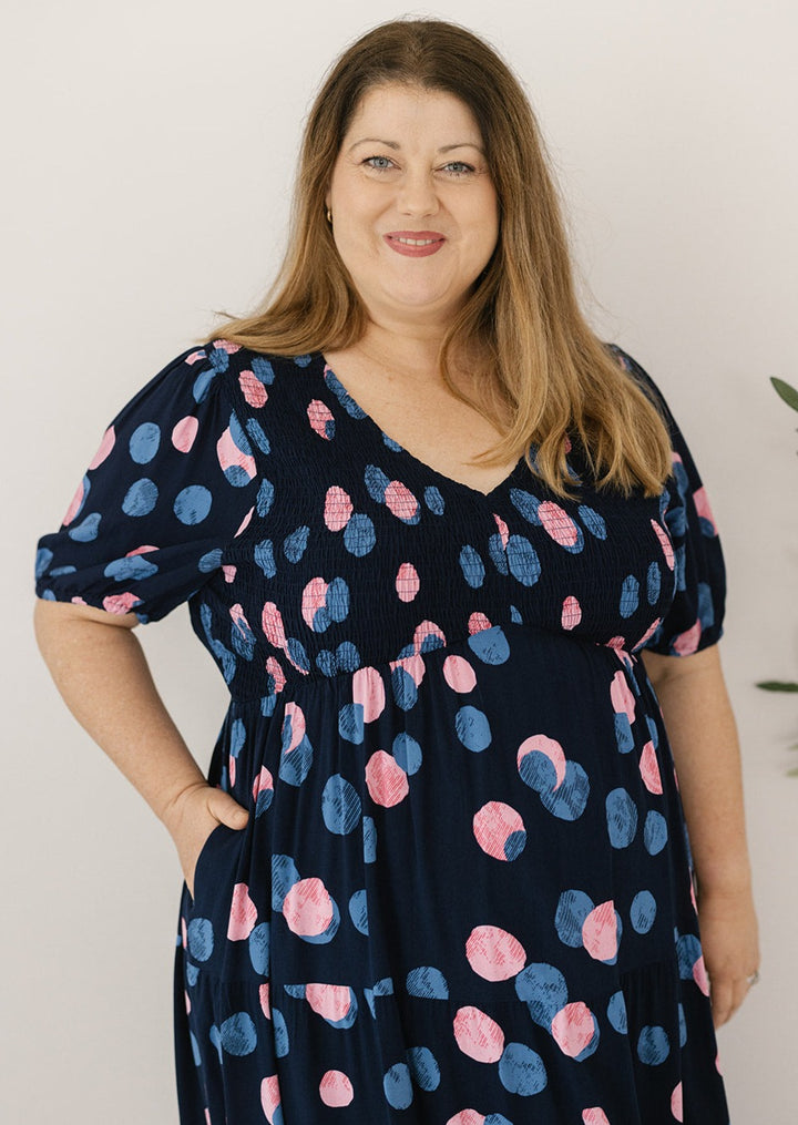 midi dress with sleeves 