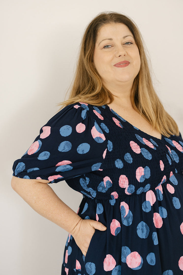 navy midi dress australia