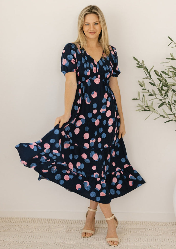 navy midi dress australia