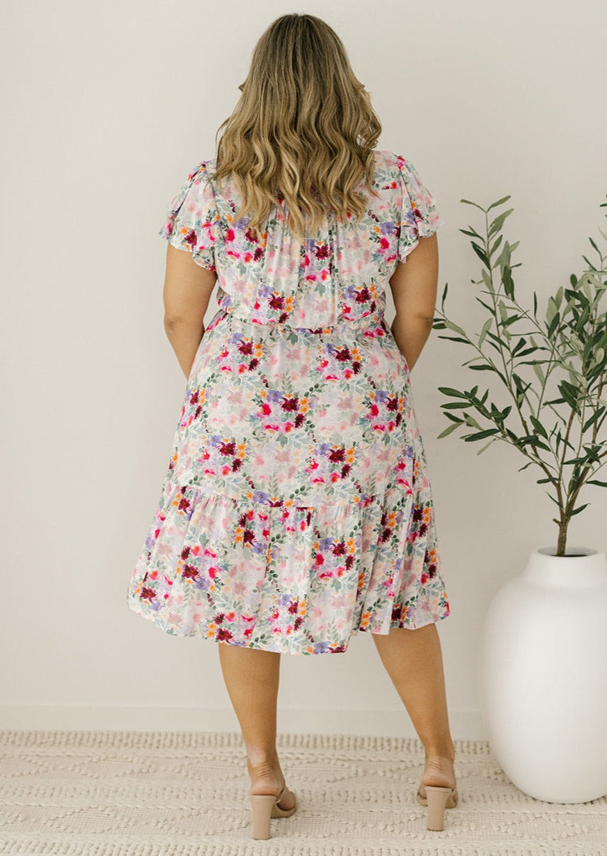 floral midi womens dress