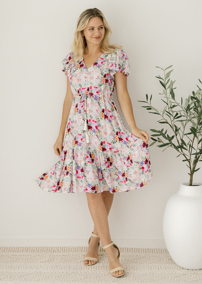 floral midi womens dress