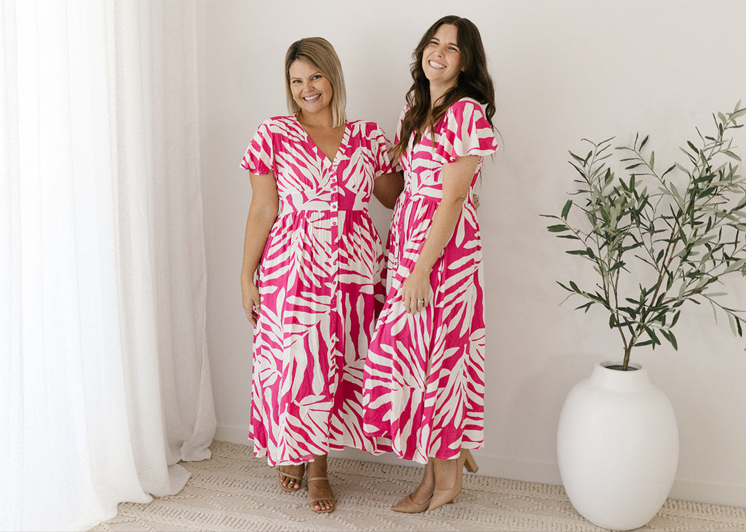 Scarlet Midi Dress in Magnolia