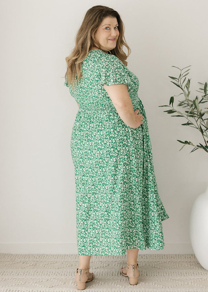 Scarlet Midi Dress in Ivy