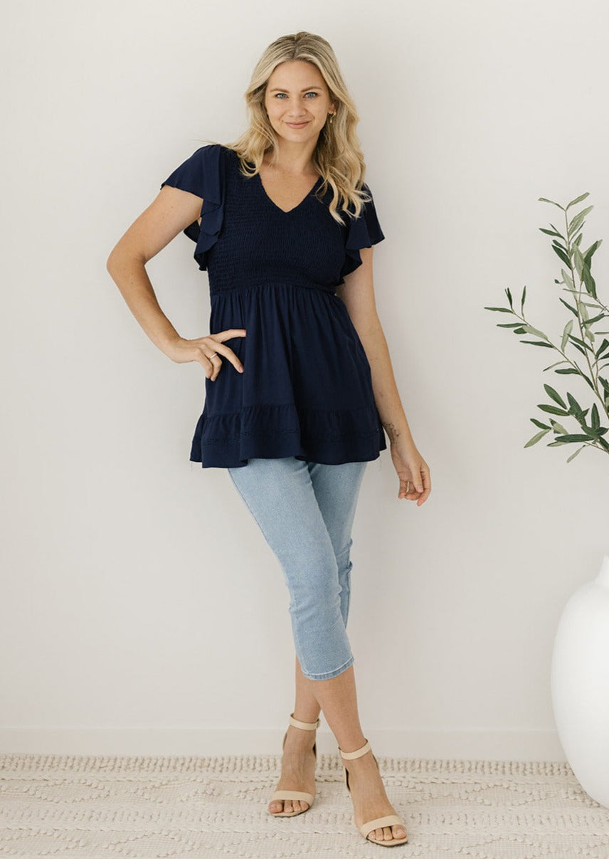 Stevie Top in Navy