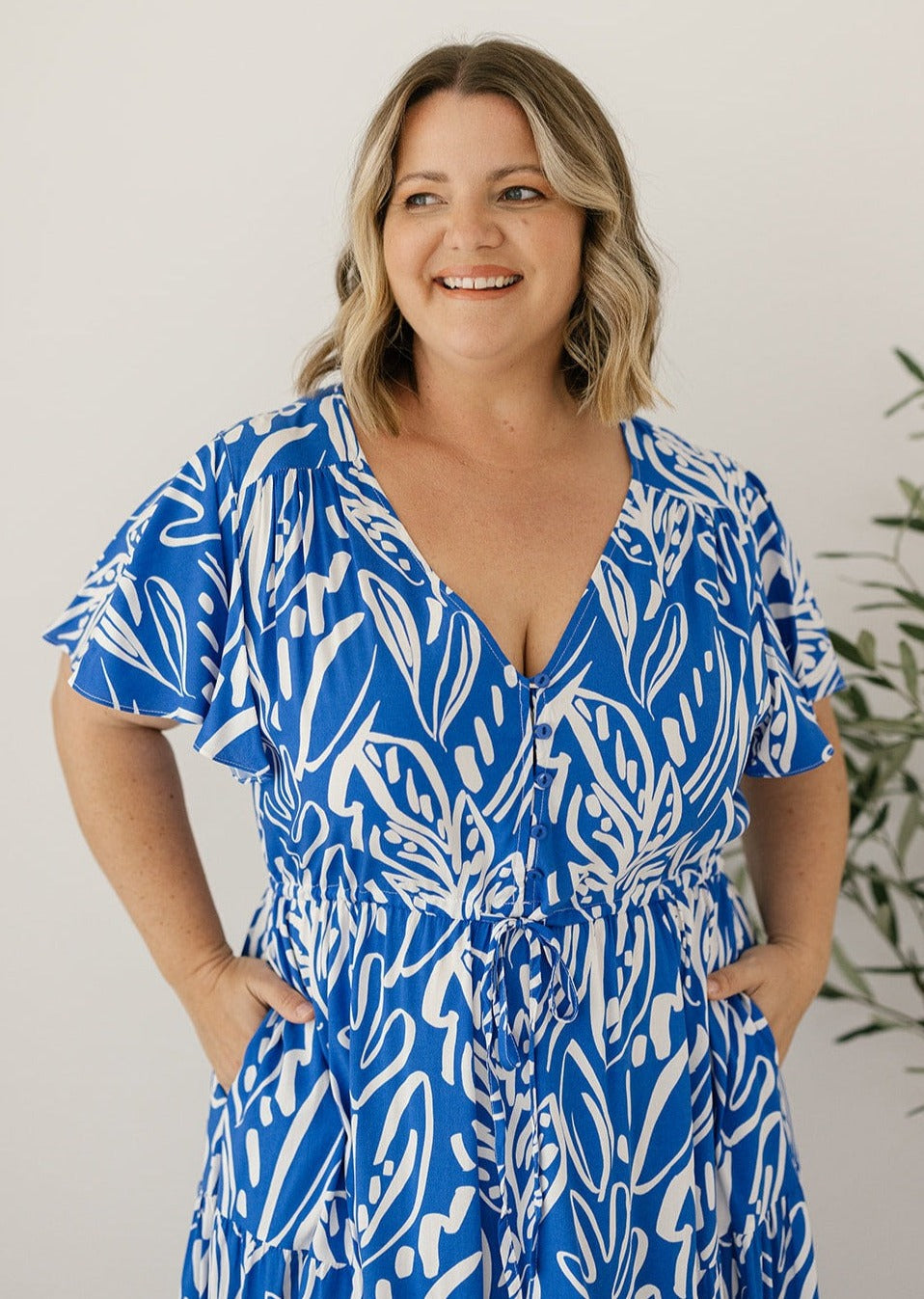 Blue Midi Dress for Warm Weather