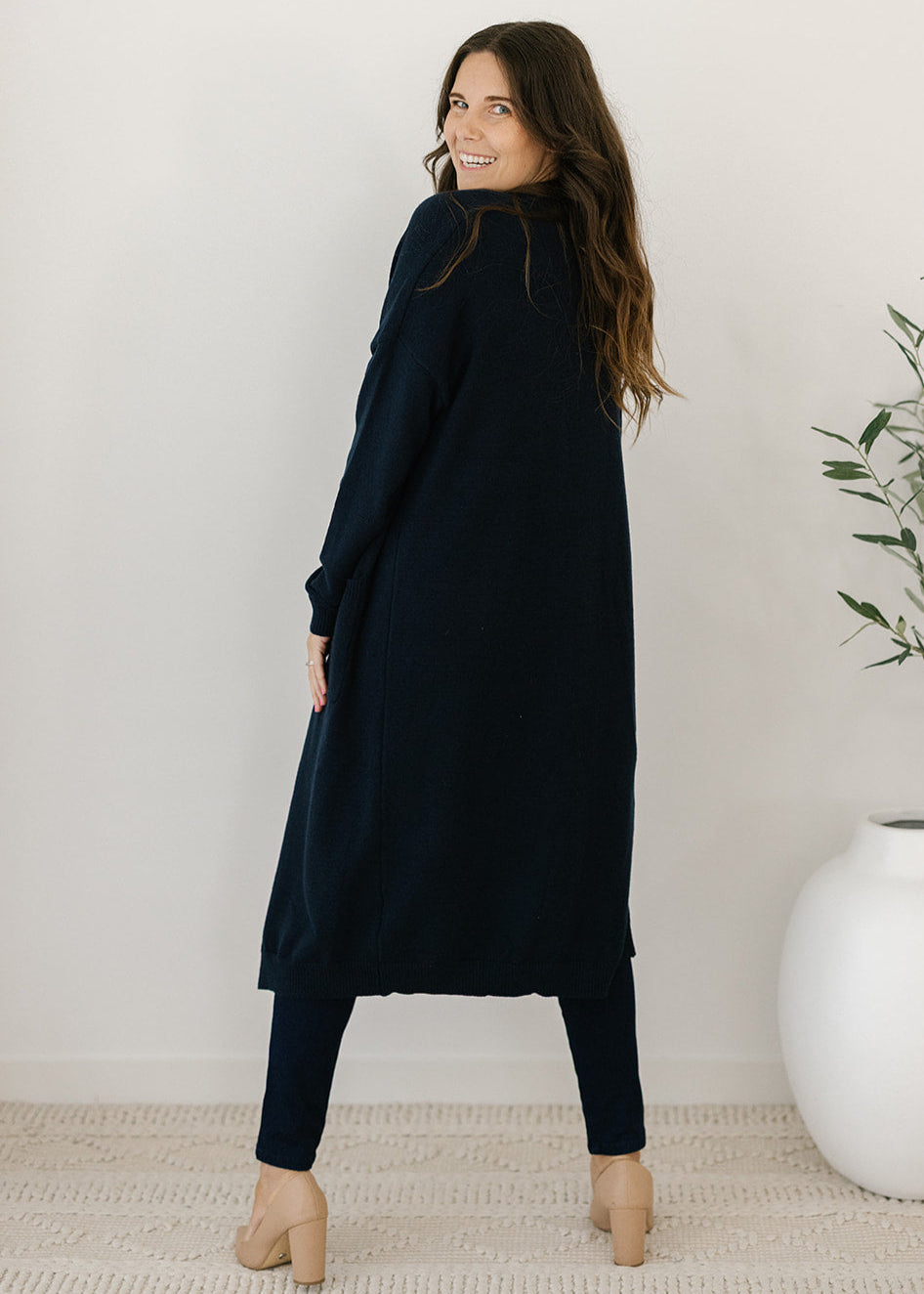 Tully Knit Cardigan in Navy