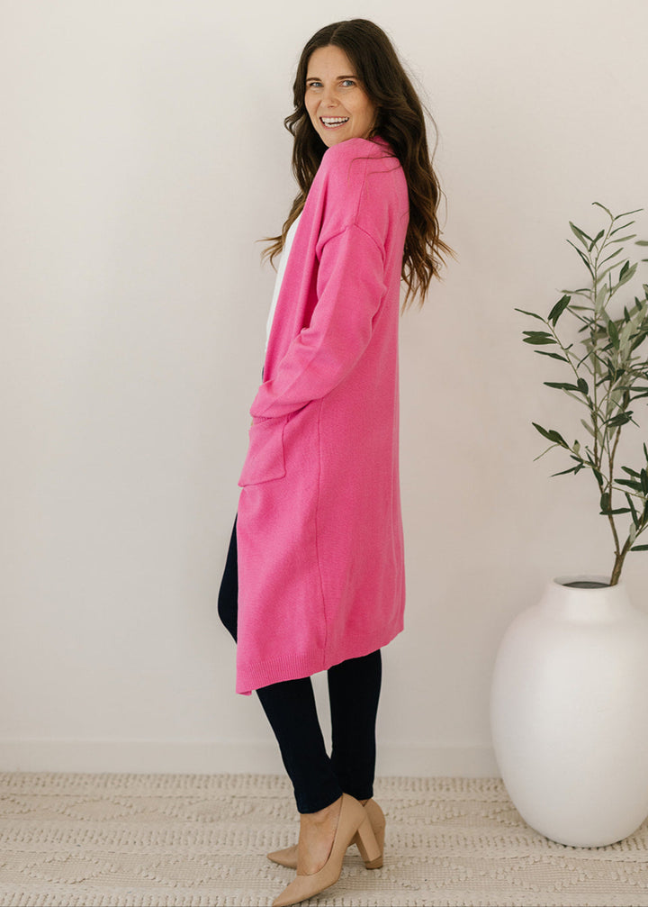 Tully Knit Cardigan in Pink