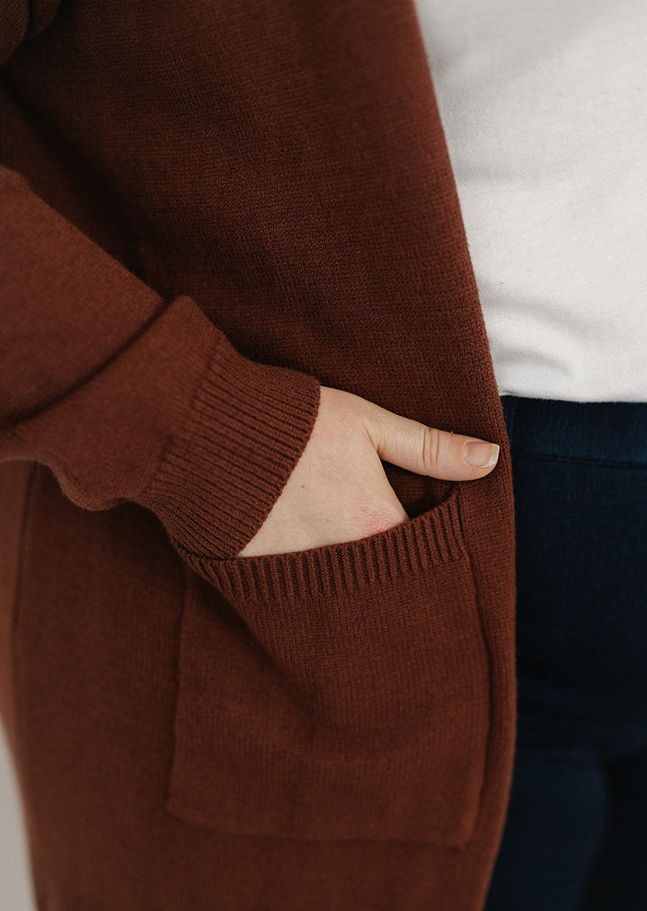 Knit cardigan with pockets for women