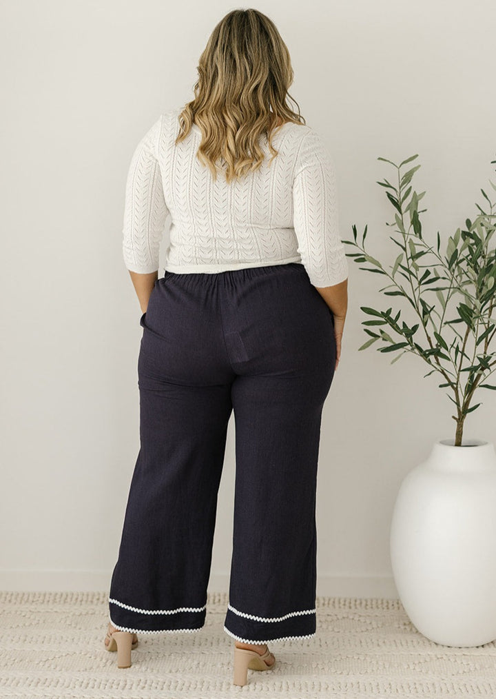 womens relaxed linen pants with pockets 