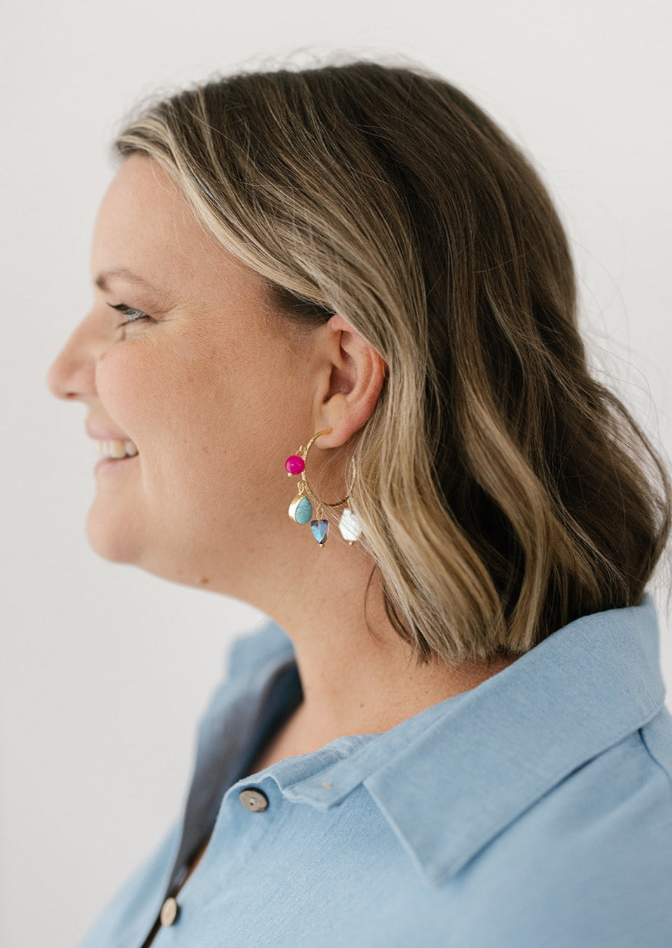 multicoloured hoop earrings australia