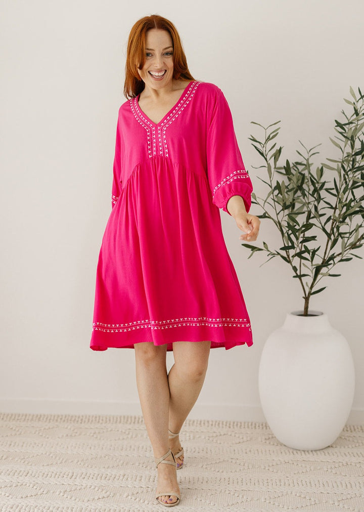 Bright Pink Tunic Dress