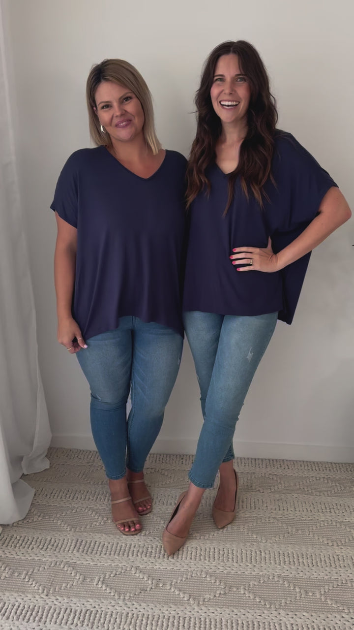 Marcia Top in Navy