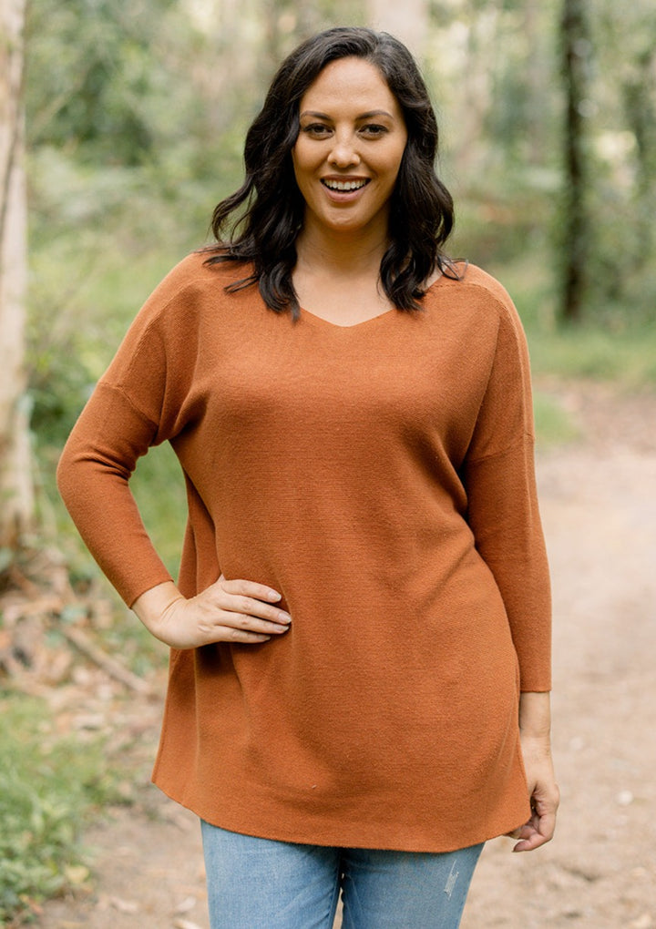 Amanda Knit in Rust