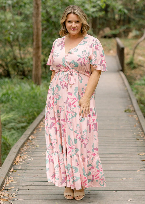 April Maxi Dress in Pink