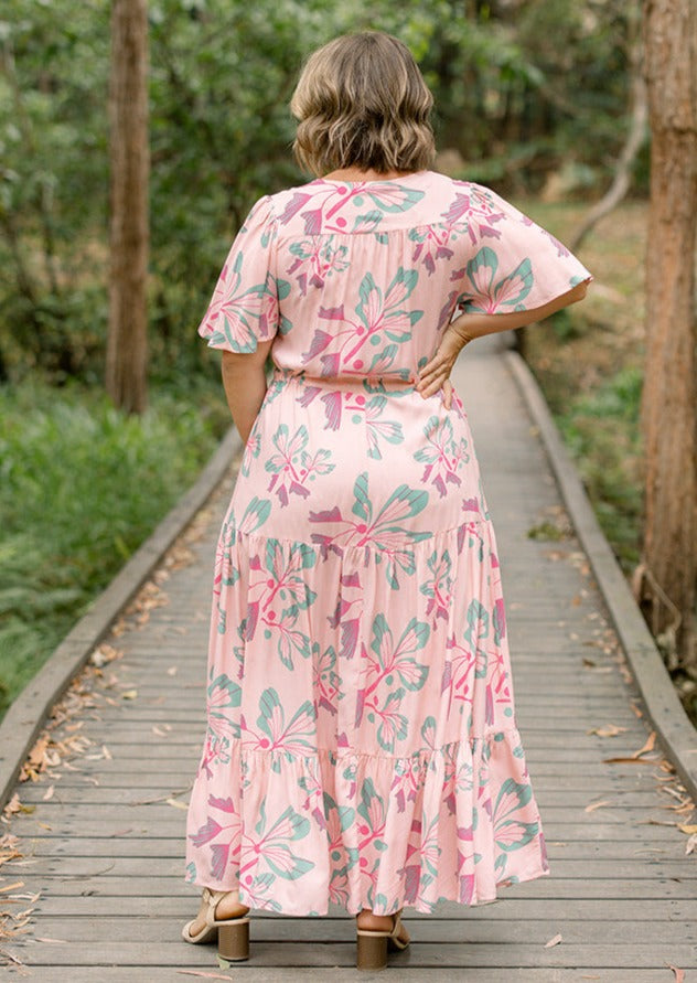 April Maxi Dress in Pink