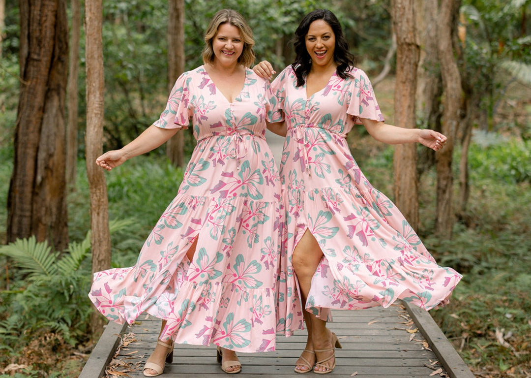 April Maxi Dress in Pink