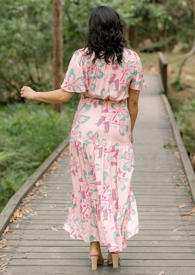 April Maxi Dress in Pink
