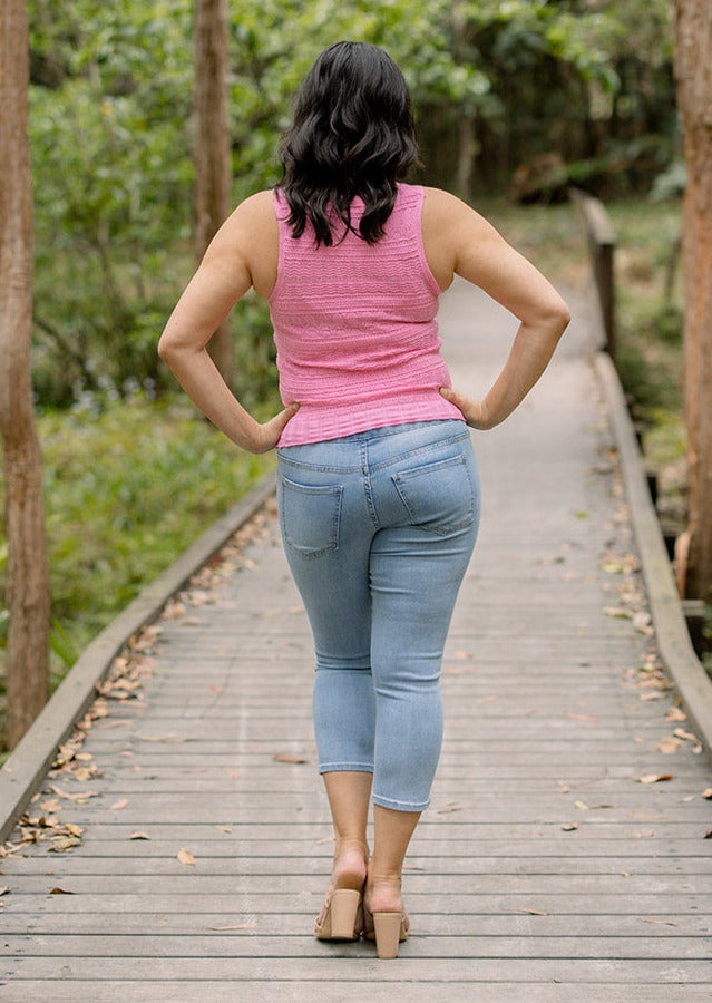 Freya Knit Singlet in Pink