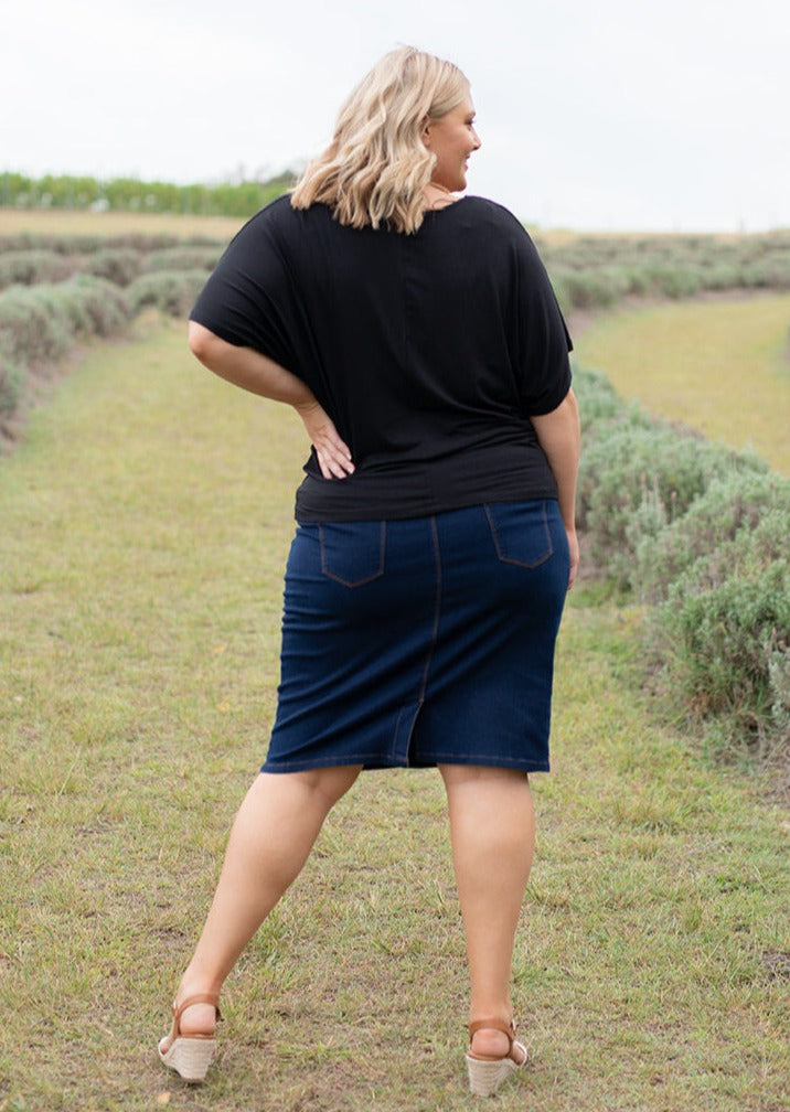 Maui Batwing Tee in Black