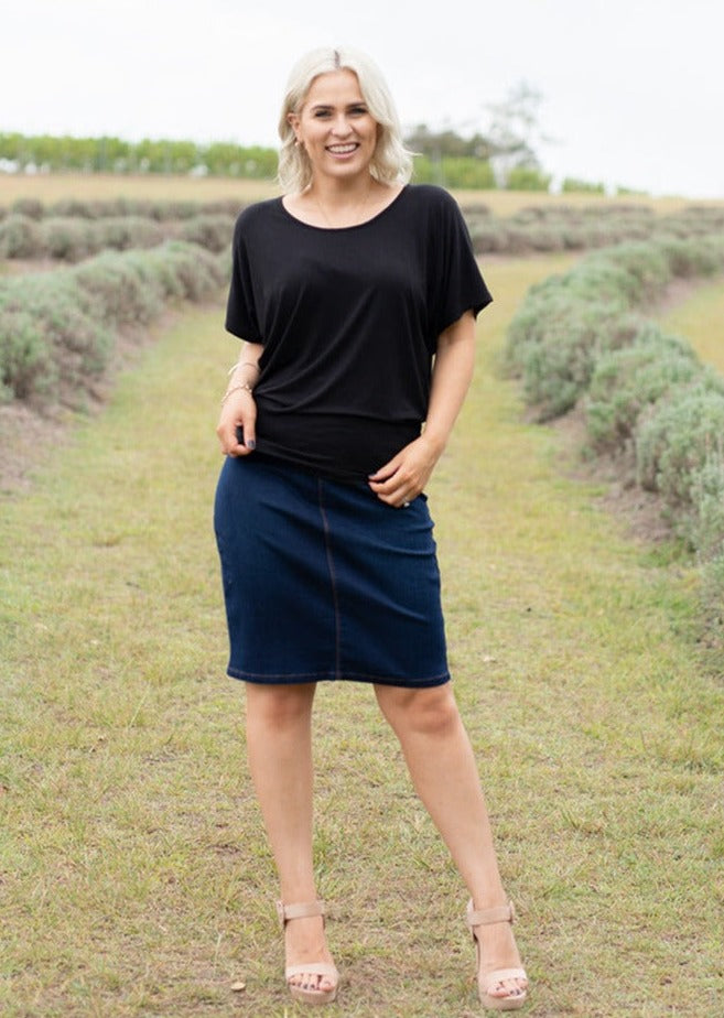 Maui Batwing Tee in Black