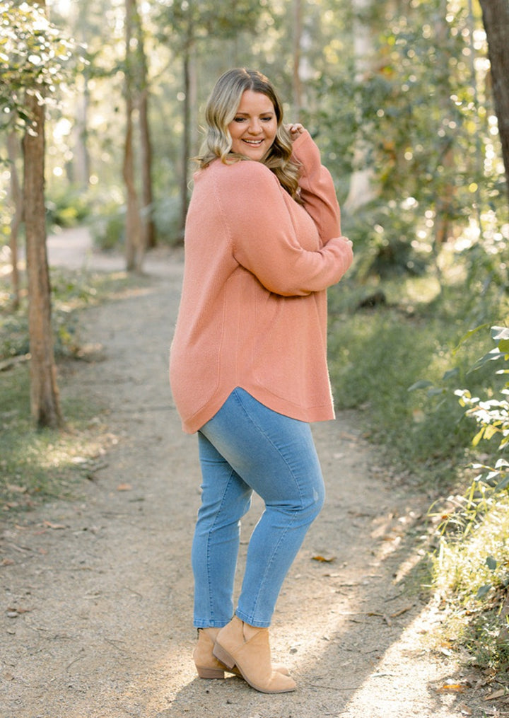 Noah Jumper in Terracotta