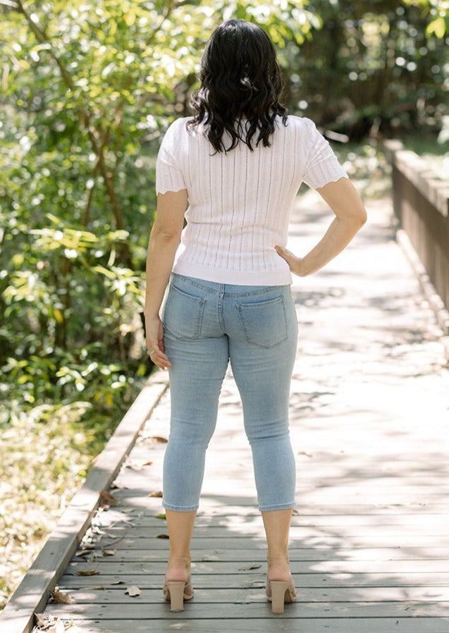 Ella Knit Top in White